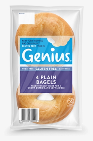 Plain Bagels 4 Pack - Genius Gluten Free White Rolls