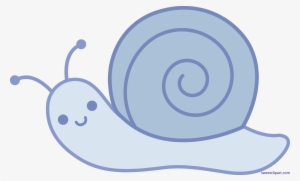 Snail Cute Blue Clip Art - Snail Clipart Coloring