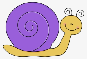 Yellow And Purple Snail - Snail Clipart