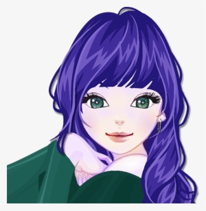 Blue Hair Girl - Coloring Books For Girls: Stress Relief Coloring Book: