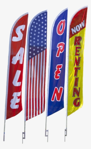 Stock Message Feather Flags - Displays2go Patriotic Wave Banners - American Flag