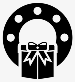 Christmas Wreath And Gift Box Vector - Christmas Day