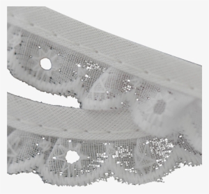 Vintage Eyelet Lace Trim White Ruffled Edging Pulled - Lace