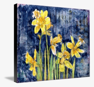 Daffodil Garden, Original Mixed Media Art - Painting