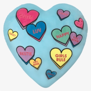 Picture Of Candy Hearts Scented Embroidered Pillow - Heart