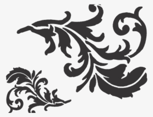 Corner Damask Flourish Stencil Paint Me Vintage Png - Stencil