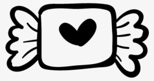 Candy With Heart Vector - Clip Art