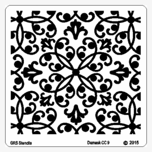 M1n4b6 Brand New Gourmet Rubber Stamps Stencil 6"x6"-damask