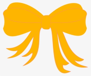 Yellow Bow Ribbon Clip Art - Yellow Gift Bow Clipart