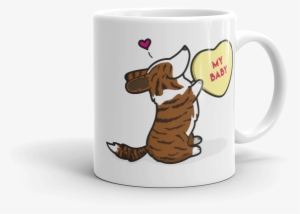 Cardigan Corgi Candy Heart Mug - Coffee Cup