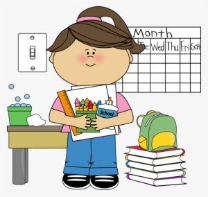 Classroom Job Clip Art Images Vector Girl - Clean Up Classroom Clipart