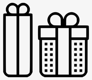 Gift Present Box Bow Tie Comments - Gifts Vector Outline Png