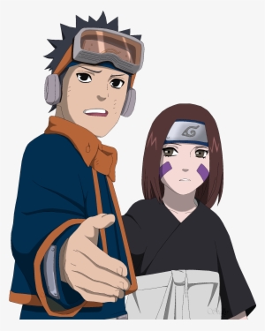 Obito E Rin 654 Lineart Colored By Dennisstelly-d6th7d4 - Obito Dan Rin Kecil