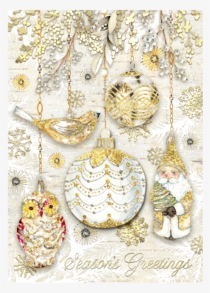 Golden Glow Boxed Holiday Cards - Golden Glow Christmas Cards