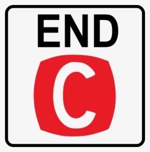 Clearway Ends Road - Clip Art