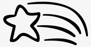 Hand Drawn Shooting Star Vector - Hand Drawn Star Png