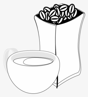 Bean Clipart Coffee Cup - Coffee Art Black White
