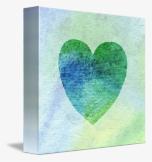 Green & Blue Heart Http - Canvas
