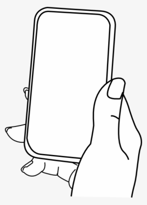 28 Collection Of Iphone Drawing Cartoon - Hand Holding Iphone Cartoon