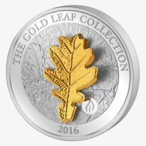 Samoa 2016 5$ Oak Leaf 3d Gold Leaves 1 Oz Proof Silver - Gold Leaf Collection 2017