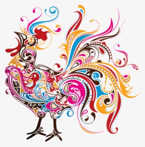 Colorful Rooster Art