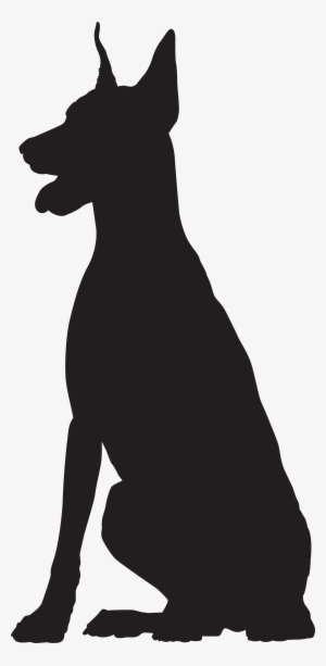 Great Dane Sitting Silhouette
