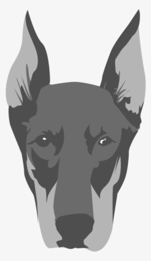 Doberman Vector Black And White Image Black And White - .com
