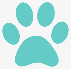 Teal Paw Print