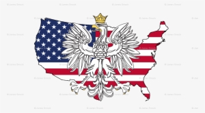 Polish American Map Throw Blanket