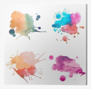 Colorful Retro Vintage Abstract Watercolour / Aquarelle - Girls Watercolour Splash Print