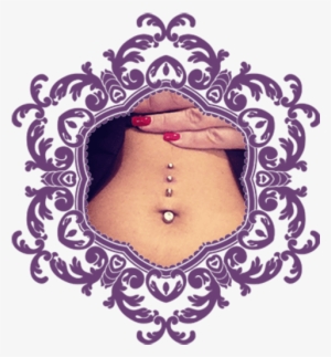Belly Piercing - Png Round Border Vector Wedding