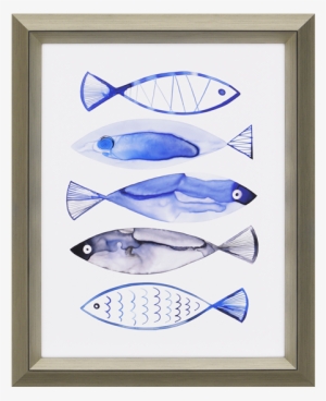 Retro Watercolour Fish - Margaret Berg Canvas Prints - Retro Watercolour Fish
