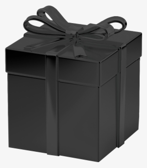 Black Gift Box Transparent Background