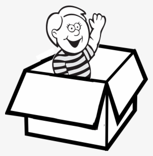 Ball In The Box Clipart Black And White - Inside The Box Clipart Black And White