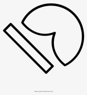 Fortune Cookie Coloring Page - Line Art