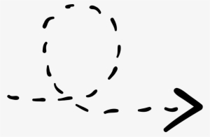 Rotated Right Arrow With Broken Line Comments - Arrow With Broken Line