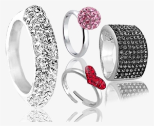 Wholesale Silver Crystal Rings 925 Sterling Jewelry - Silver Jewellery Png