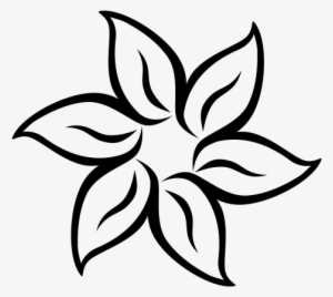 Flower Silhouette Png Banner Free Library - Easy To Draw Flowers