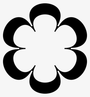 Petal Flower Shape Floral Design Silhouette - Clipart Open Flower Silhouette