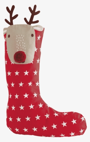 Child's Christmas Stocking, Reindeer - Personalised Christmas Stocking - Jolly Reindeer