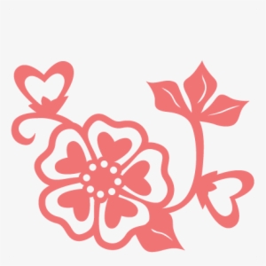 Heart Flower Scrapbook Cut File Cute Clipart Files - Cute Flower Silhouette Free