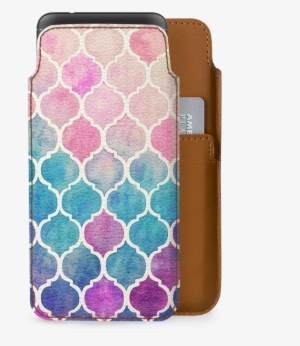 Dailyobjects Rainbow Pastel Watercolor Moroccan Real - Pillow Turquoise And Pink