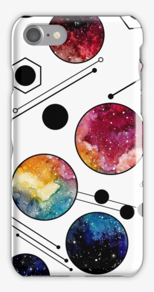 Watercolor Colorful Galaxy In Circles Iphone 7 Snap - Redbubble Watercolor Colorful Galaxy In Circles Tasche
