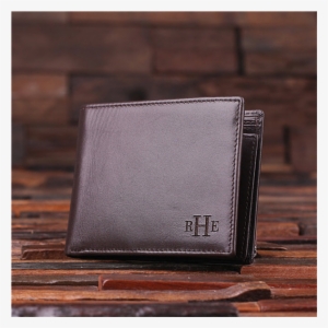 Personalized Monogrammed Men's Leather Wallet - Monogrammed Men's Wallet
