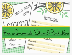 Free Lemonade Stand Poster & Menu Printable For Kids - Lemonade Stand Menu Template