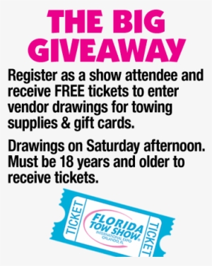 Free Raffle Tickets - Florida Tow Show