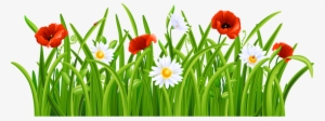 4 - Grass And Flower Clip Art