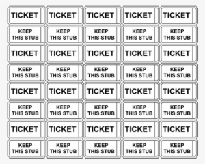 Raffle Ticket Templates Tim's Printables - Number