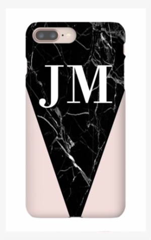 Personalised Pink X Black Marble Contrast Iphone 8