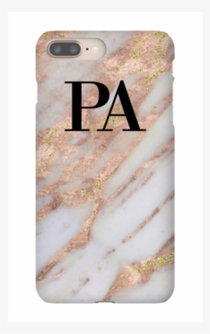 Personalised Aprilia Marble Initials Iphone 8 Plus - Apple Iphone 8 Plus